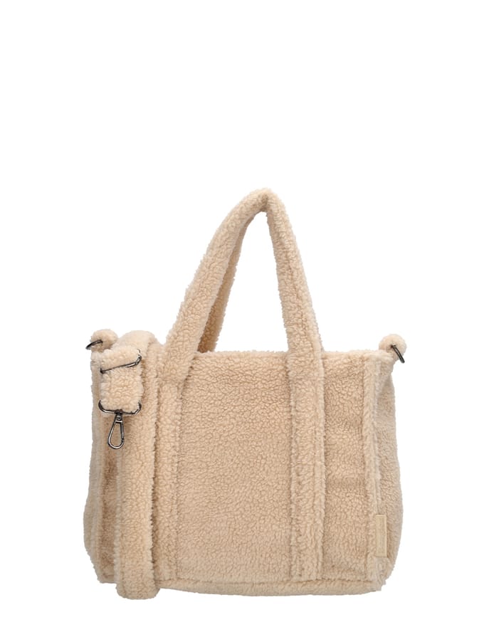 Beagles Lugo Handtas - Schoudertas - Crossbody - Schouderband - Teddy - Crème