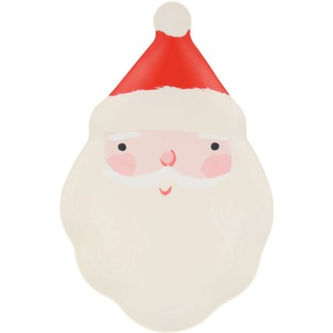 Meri meri kerst herbruikbaar bord kerstman