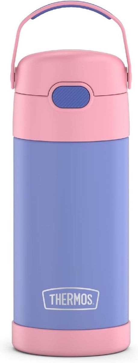 RVS Kinderfles met Rietjesdop - Isolerende Beker voor Kinderen Koud tot 12 uur