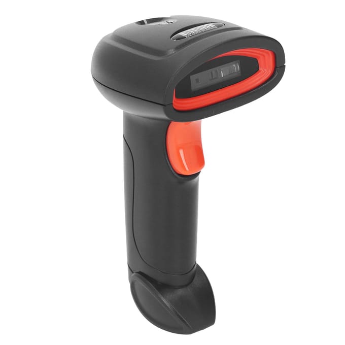 Scanner de codes-barres 1D 2,4 GHz sans fil et Bluetooth Décodage rapide Scan précis Lecteur de codes-barres CCD portable black