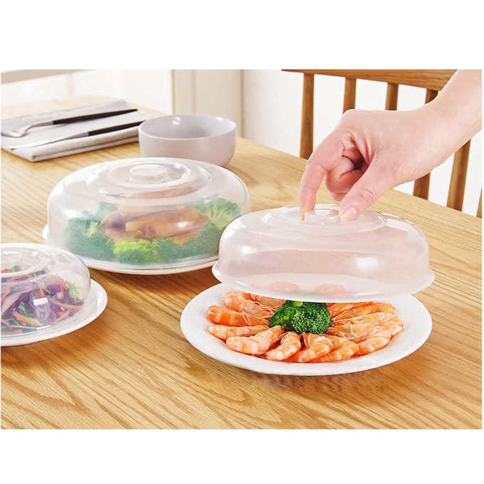 Couvercle de protection pour micro-ondes transparent en PP, protection des aliments, design sûr et sain 14cm