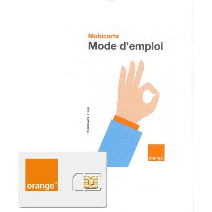 Prepaid SIM-pakket - Orange - 150 GB data - Triple-cut formaat - Onbeperkte gesprekken - Onbeperkte sms'jes