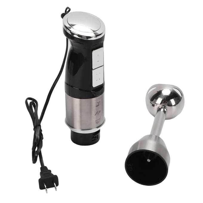 Dompelblender 400W Elektrische Handheld Draagbare Staafmixer voor Moeiteloos Mixen Shakes Puree Rond gray