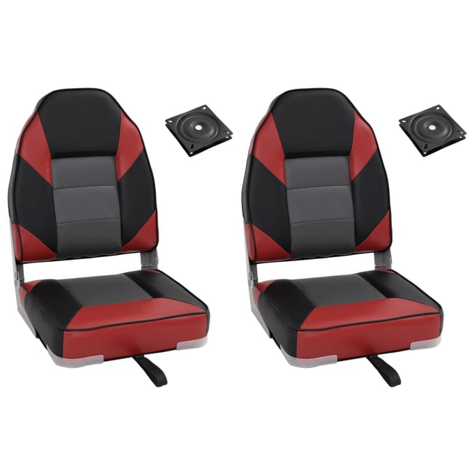 vidaXL - 4-delige - Bootstoelenset - met - hoge - rugleuning - inklapbaar