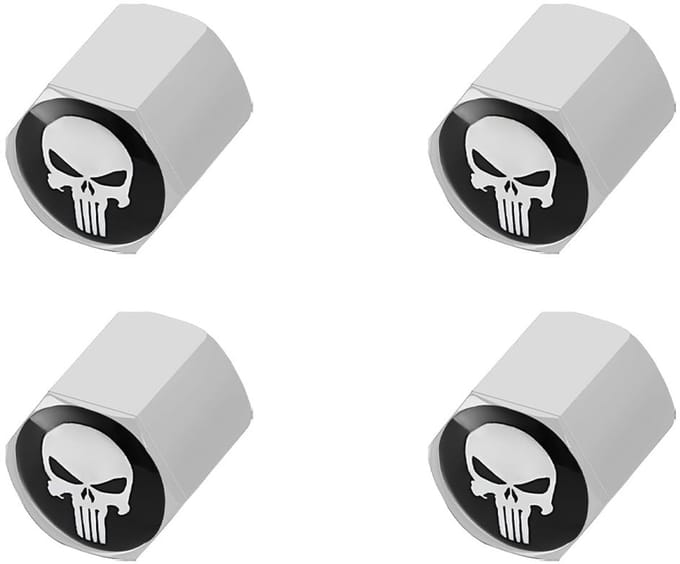 Dailygoods- Ventieldoppen Aangepaste Grote Zeshoek - Ventieldoppen Auto - Ventieldoppen Fiets - Aluminium - Universeel - 4 Stuks - Ventieldop