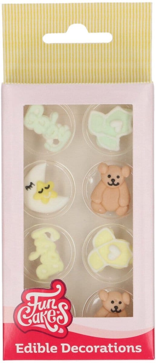 FunCakes Suikerdecoraties - Happy Baby - Set/8 - Eetbare Taartdecoratie