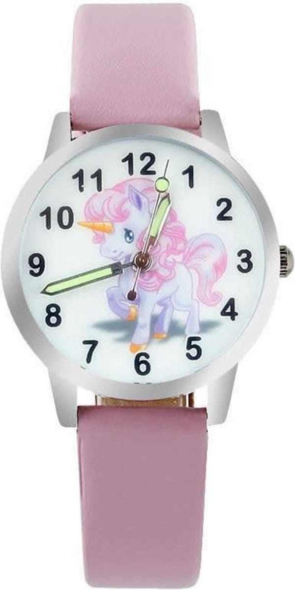 Eenhoorn horloge met glow in the dark wijzers
