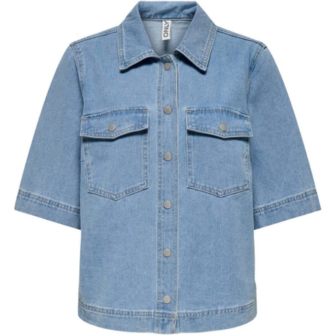ONLY - ONLBELLE S/S SHIRT DNM GUA NOOS Dames Denim Blouse