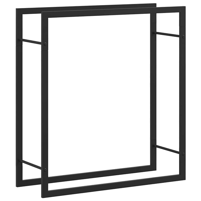 vidaXL - Haardhoutrek - 80x28x86 - cm - staal - matzwart
