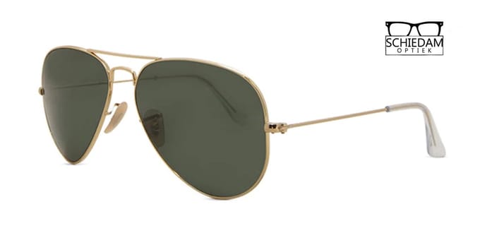 Ray-Ban RB3025 W3400 Aviator Large Metal - Goud - Groen - Maat 58