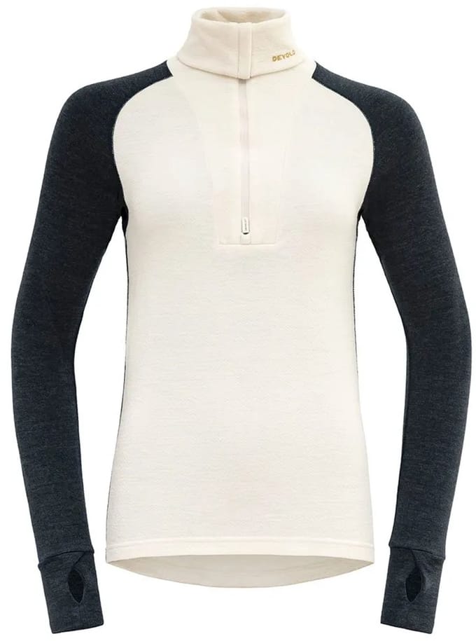 Devold Of Norway Expedition Merino Silk Half Rits Lange Mouw T-shirt Wit M Vrouw
