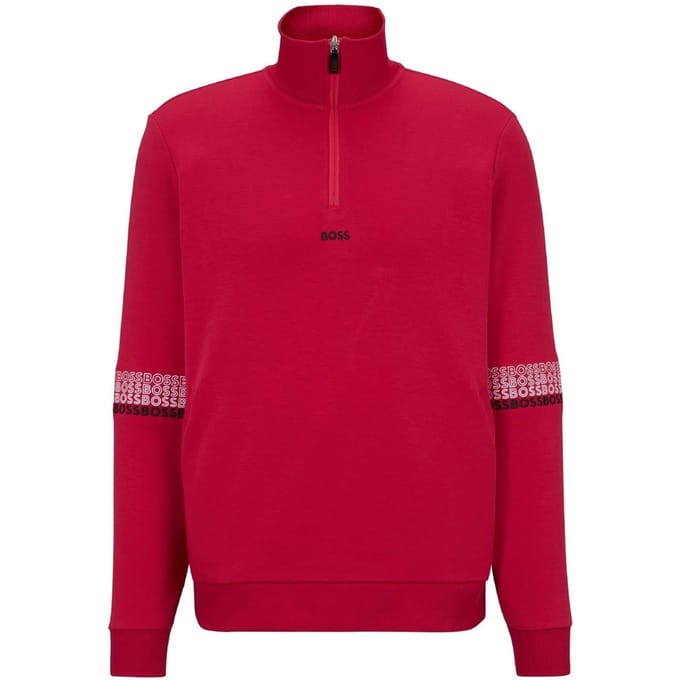 Boss Heren Regular Sweatshirt met lange mouwen (Rood)