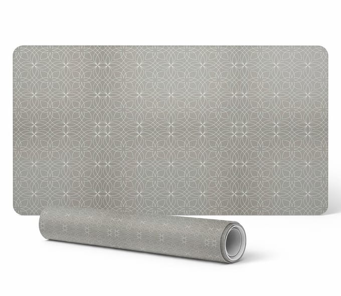 Designer laptop beschermmat met geometrisch ornament, 90x45 cm
