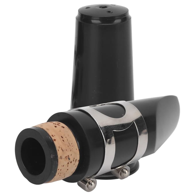 Klarinet Mondstuk Kit ABS Bindmateriaal Kussentjes Rietkap Muziekinstrument Accessoires(Zwart ) gray