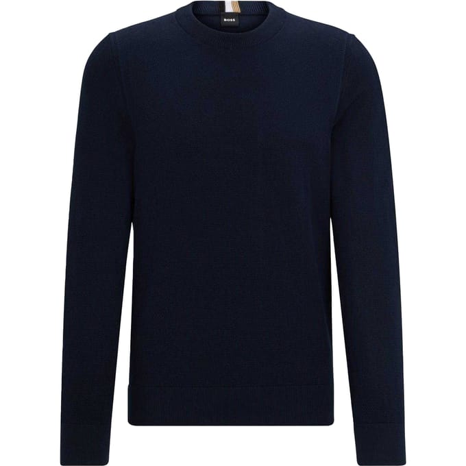 Boss Heren Ecaio-P Gebreide trui (Donkerblauw)