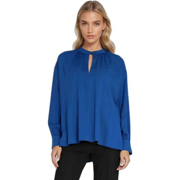 Oversized blouse met plooien voor dames Nife