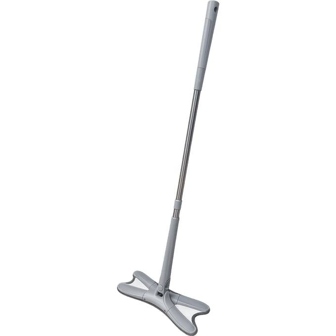 UltraClean Microvezel Mop – 360° Draaibare Mop – Easy Wring Systeem – Grijs – 107 cm