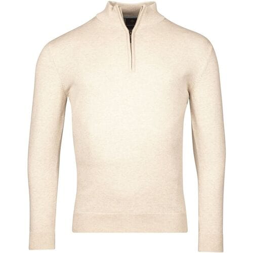 Baileys Trui Luxury Pima Cotton Half Zip Collar Single Knit Kitt Melange / male