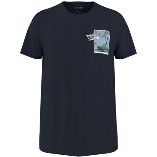 ESMARA MEN Heren T-shirt (Marineblauw, M)