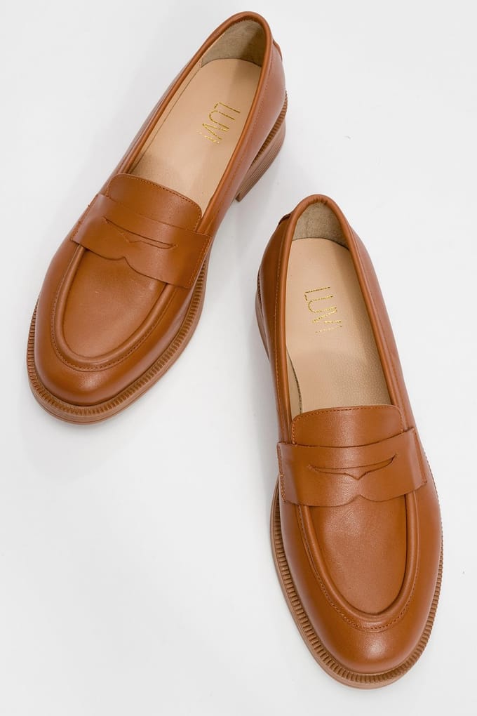Bree Platform Penny Leren Loafer