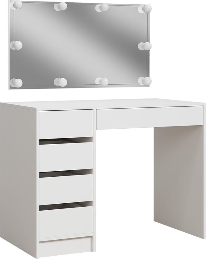 Vicco Thalia Kaptafel – 100 cm met LED-verlichting Wit