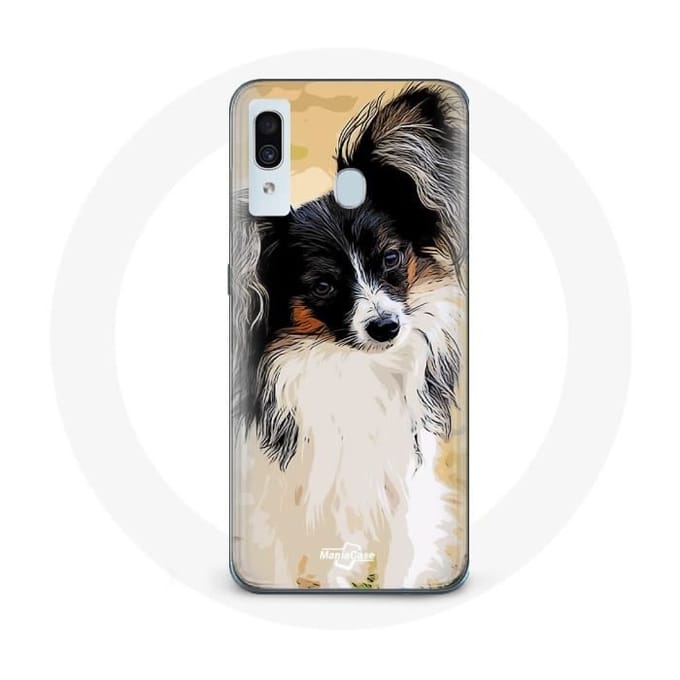 Coque pour Samsung Galaxy A30 Épagneul nain continental papillon Race de chiens