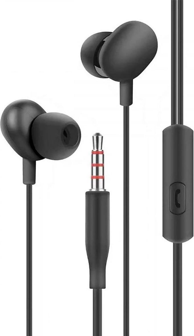 Fontastic 255441 In-Ear Headset - Oordopjes met microfoon - Zacht Zwart