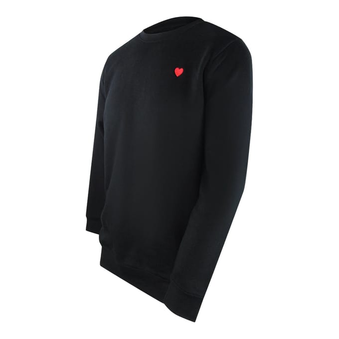 Love Moschino Small Heart Logo Black Sweatshirt