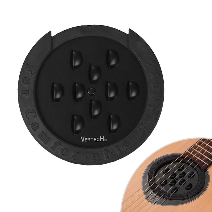 VERTECHnk SM-10 Gitaar Klankgatafdekking Klankgat Feedbackbuffer Zwart 100mm zwart
