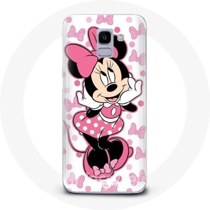 Coque pour Samsung Galaxy A6 2018 Minnie Mouse Dessin animé mignon rose