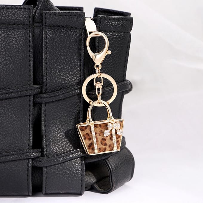 Mode Tas Vorm Legering Plating Vrouwen Sleutelhanger Sieraden Cadeau white