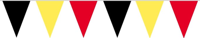 Vlaggenlijn België 10 meter - Punt - Zwart-Geel-Rood