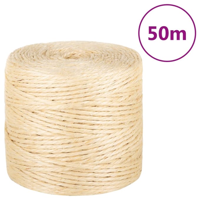 vidaXL - Touw - 4 - mm - 50 - m - 100% - sisal