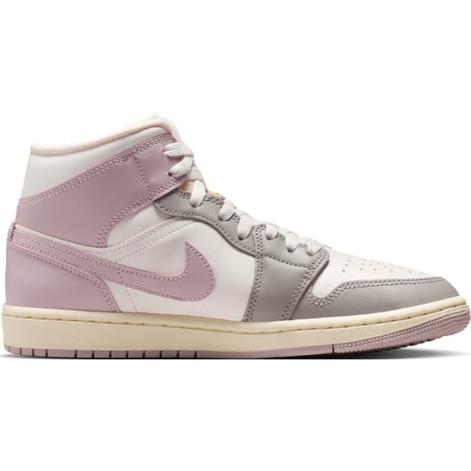 Jordan Aj1 Mid Sneakers Dames - Wit - Maat 36.5 - Mesh/Synthetisch