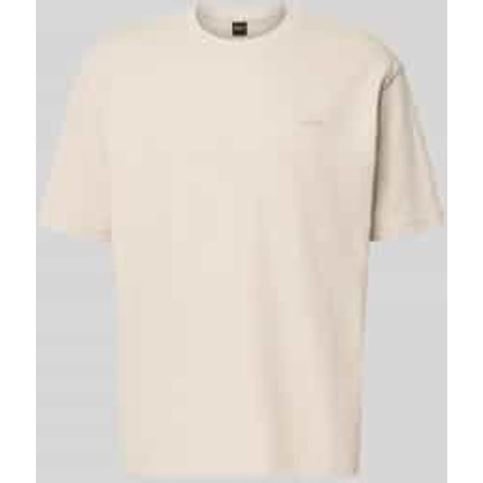 Regular fit t-shirt van puur katoen model 'Te_Rib'