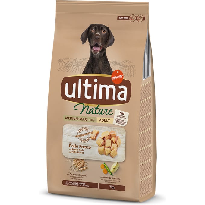 Ultima Nature Medium / Maxi Kip Hondenvoer - Dubbelpak: 2 x 7 kg