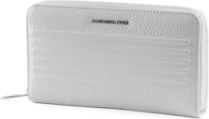 MANDARINA DUCK Leren Portemonnee I-Con Wallet Optical White Wit