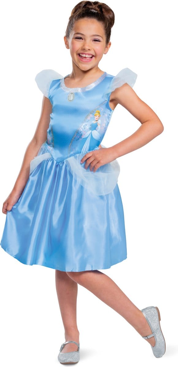 DISNEY Prinses - CINDERELLA, Cinderella Basic Plus , Maat M (7-8 jaar), Meisjes