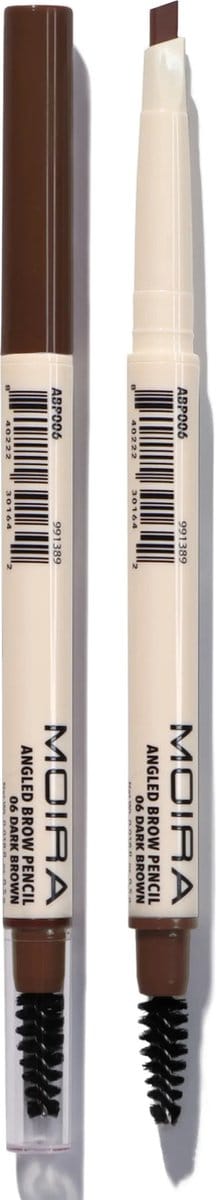 Moira Angled Brow Pencil 006 Dark Brown - Wenkbrauwpotlood - Vegan