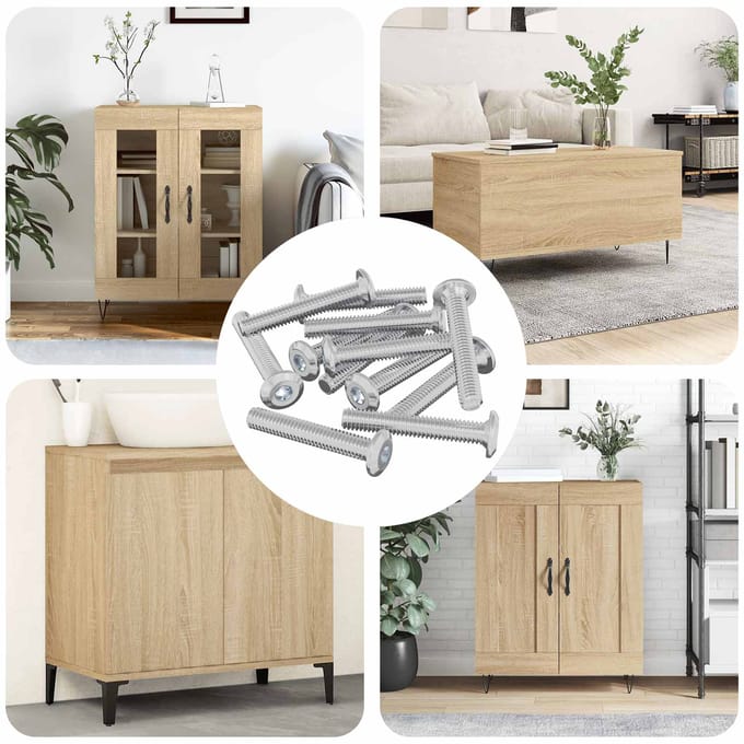 vidaXL Kopvergrendelingsschroef 2514 pcs Zilver Staal