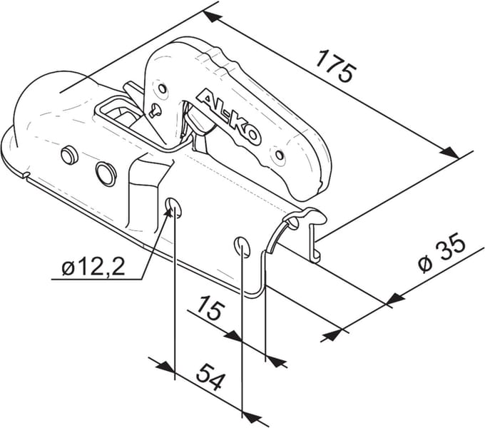 AL-KO koppeling geremd R35 750kg
