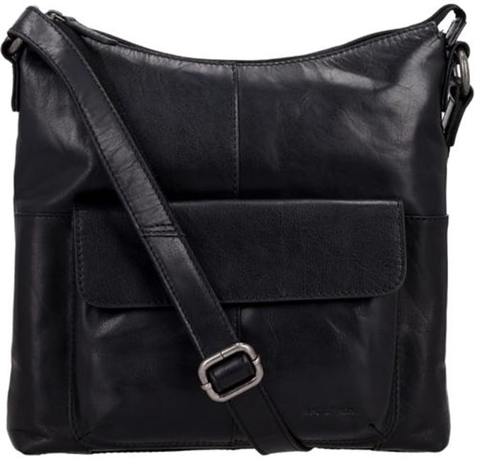 Rise of Rosa Brenton Crossbodytas Medium Dames - Leer - Zwart