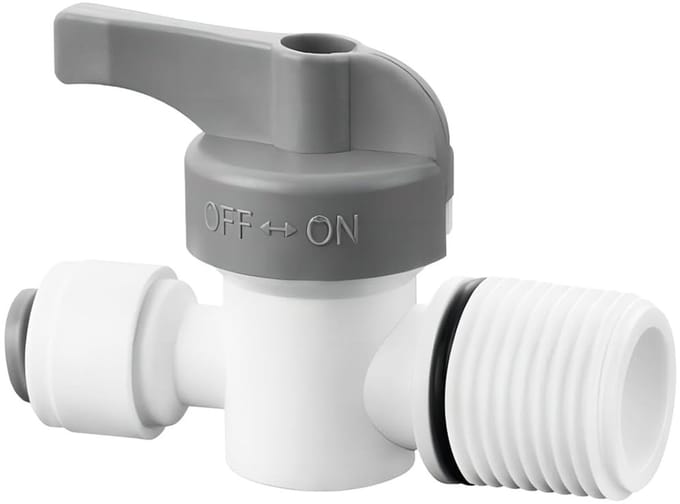Dailygoody - 1/4" Male Quick Connect Waterfilter Fitting met Ball Valve