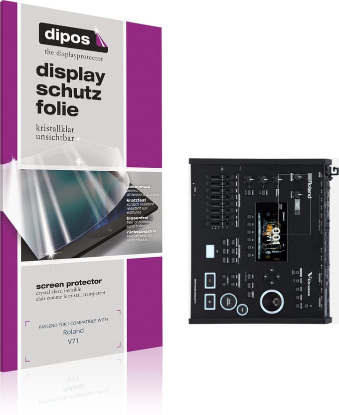 dipos – 2x Beschermfolie geschikt voor Roland V71 | Krasbestendige & heldere Screenprotector Ultra-Thin
