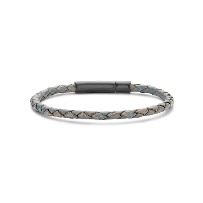 Frank 1967 bracelet blue braided leather 21cm ipb