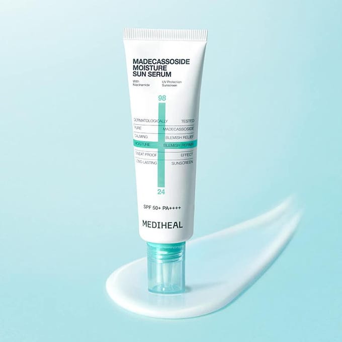 Mediheal Madecassoside Hydratant Sérum Solaire Réparateur SPF 50+ PA++++ 50ml white