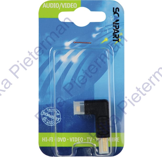 Scanpart HDMI adapter - Haaks - Geschikt voor TV - Kabel naar beneden geleiden