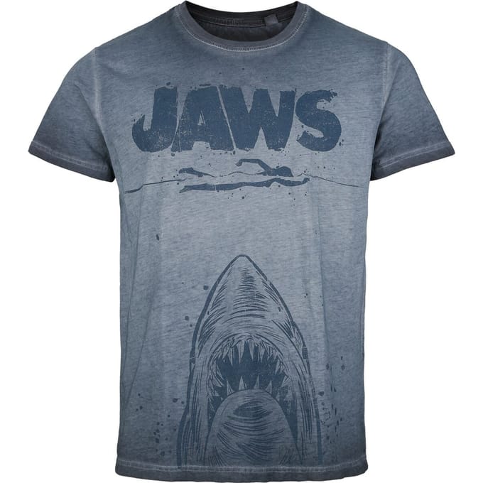 Jaws T-shirt - Jaws - Poster - S tot M - voor Mannen - blauw