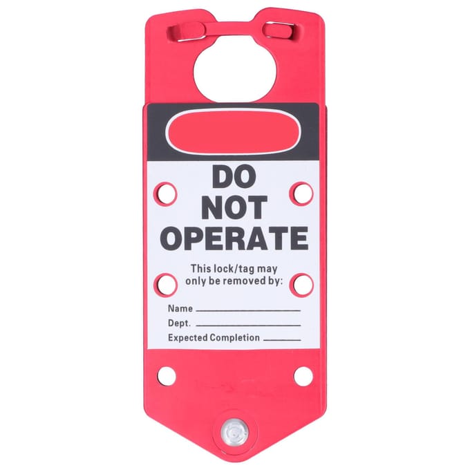 Lockout Hasp Draagbaar Punt Gecontroleerd Splicen Herhaalbaar Label Poreus Lockout Tagout Hasp gray
