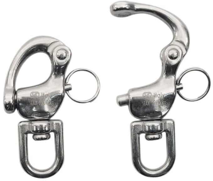 Kong Italy Quick Release Rotary Ring Connector Karabijnhaak Zilver 1